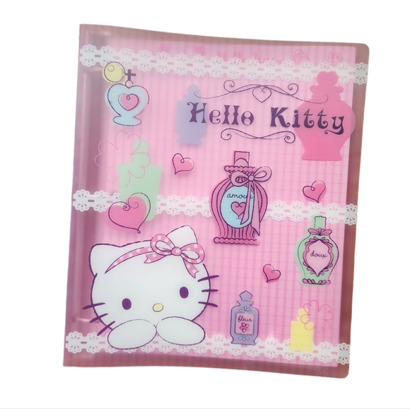 HELLO KITTY x Y2K Sanrio Binder Lightweight Pink Vinyl Perfume Beauty 11.75" - Picture 1 of 6